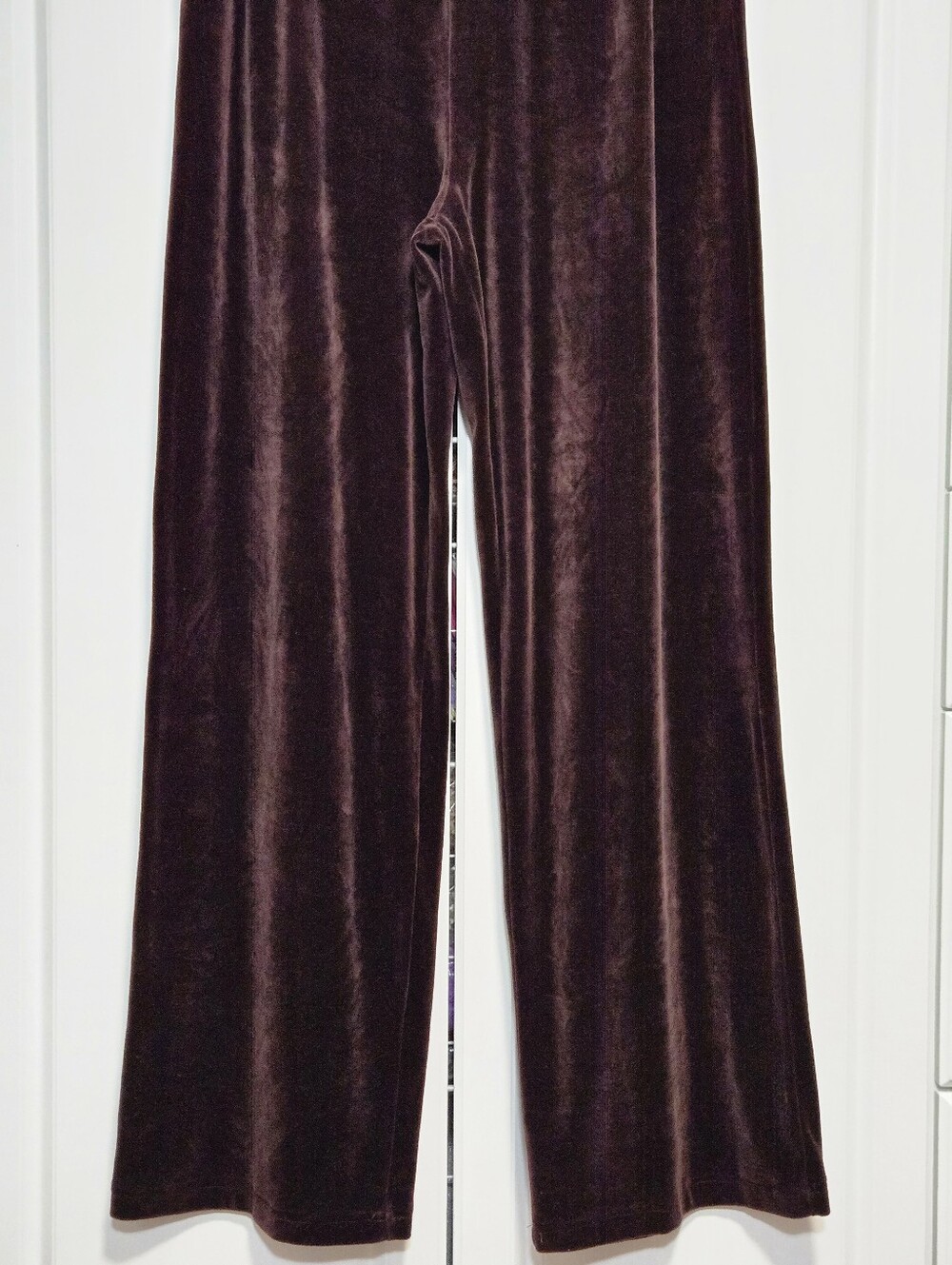 St. John Sport Brown Velour Y2K Wide-Leg Sweatpants, Size XL ~ EUC - Picture 3 of 12